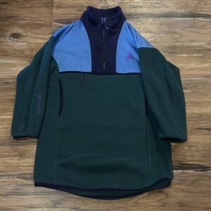 Nike ACG Green, Blue & Navy Fleece Half-Zip Pullover